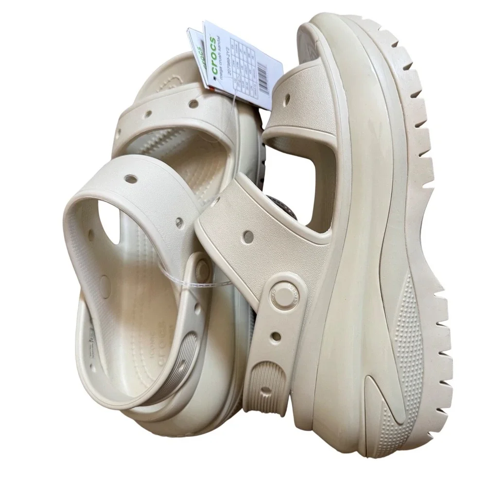 Crocs‎ Mega Crush Platform Sandals  Bone Size 9